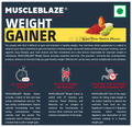 MuscleBlaze Weight Gainer | With Added Digezyme for Muscle Mass | Flavour Kesar Pista Badam thumbnail