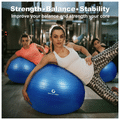 Healthtrek Anti Burst Gym/Yoga/Exercise/Swiss Ball 85cm Blue thumbnail