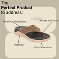 Leaf Ortho Diabetic Care Slippers with Cloud Cushion Tecnology for Better Bloof Flow Beige 7 thumbnail