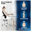 Trajectory Back Support for Chair & Car Seat, Orthopedic Lumbar Support Memory Foam Backrest Cushion - Designed for Back Pain Relief Black thumbnail