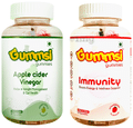 Gummsi Combo Pack of Apple Cider Vinegar Green Apple & Immunity Strawberry Gummies(30 Each) thumbnail