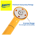 Simon's Grippy Heavy Duty ABS Bathroom and Toilet Grab bar with Anti Slip Finish Orange 30cm Small thumbnail