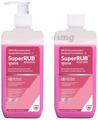 Super Rub Combo Pack of WHO 80% Alcohol Based Hand Sanitizer 500ml with Refill Pack 500ml thumbnail