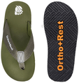 Ortho + Rest M10013 Men slippers with Cushioned Footbed | Soft Comfortable Stylish and Anti Skid Men's Flip-Flops & Slippers Daily Use Olive Size 9 thumbnail
