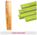 Vega HMWC 02 Classic Wooden Hair Comb Handmade for Men and Women thumbnail