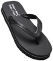 Ortho + Rest Unisex Hawaii Chappal Orthopedic Comfort, Bathroom Rubber Flip-Flops Black 8 thumbnail