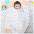 Polka Tots Muslin Cotton Swaddles Flamingo Fingers & Bloomy Bear White thumbnail