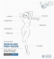Acuron Disposable Skin Blade / Prep Razor with New Ultra Sharp Blades thumbnail