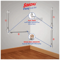 Simon's Flexy 304 Stainless Steel Grab Bar for Bathroom and Toilet Safety with 2 Legs of 4.5 cm 45cm thumbnail