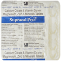 Supracal Pro+ Tablet with Calcium, Vitamin D3, Magnesium, Zinc & Minerals Tablet thumbnail