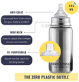 Eddie & Holly 2 in 1 Sipper Bottle for Baby Anti Colic and New Born Baby Premium Stainless Steel, Wide Neck 6+ Months thumbnail