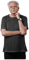 Haxor Men's Round Neck Open Back 3/4 Length Sleeve Adaptive Tshirt Dark Green Large thumbnail