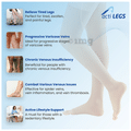 actiLEGS Class II Medical Compression Stocking Open Toe Skin Colour Large Thigh Length thumbnail