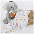 Polka Tots Muslin Cotton Swaddles Rainbow Mist & Hello Baby White thumbnail