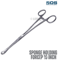 Bos Medicare Surgical Sponge Holding Forceps Stainless Steel 10 inch thumbnail