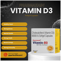 Pharmazain Life Sciences Cholecalciferol (Vitamin D3) 60k Softgel Capsules (5 Strip Each) thumbnail