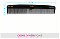 Vega HMBC 101 Graduated Black Dressing Handmade Hair Comb thumbnail