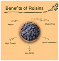 Yumleys Premium Afghani Black Raisins (250gm Each) with Seed thumbnail