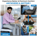 Trajectory Advance Ergonomic Orthopedic Memory Foam Chair Cushions for Sitting for Office Chair & Wheelchair Black thumbnail