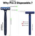 LetsShave Pro 2 Plus Disposable Razor & Shave Foam Kit thumbnail