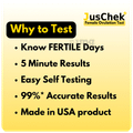 JusChek+ Ovulation Detection Kit to Identify Fertility Days for Pregnancy thumbnail