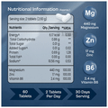 ZMA+ Vitamin B6 (Zinc + Magnesium) Tablet | Muscle Relaxant, Sleep, Strength Supplement | by TATA 1mg thumbnail