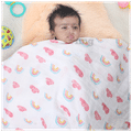 Polka Tots Muslin Cotton Swaddles Rainbow Mist & Hello Baby White thumbnail