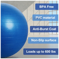 Healthtrek Anti Burst Gym/Yoga/Exercise/Swiss Ball 85cm Blue thumbnail