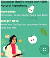 Roro Saur Nourishment-Rich Puree 6+ Months (100gm Each) Cucumber Basil thumbnail