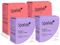 Sparkle Combo Pack of Bamboo Sanitary Pads Made with Natural Biodegradable Ingredients 2 Regular & 2 Overnight (7 Each) thumbnail