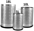 Mowell Stainless Steel Perforated Open Dustbin thumbnail