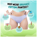 SochGreen Organic Bikni Everyday Undies. Lavender Check Small thumbnail