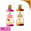 Khadi Care Combo Pack of Herbal Rose and Honey & Herbal Woody Sandal and Honey Body Wash (210ml Each) thumbnail