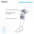 Vissco Elastic Hinged Knee Brace With Open Patella 0718 Grey Small thumbnail