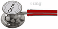 Qanta QA-2050 PLATINA III SS Smokey Grey Finish, Stainless Steel Stethoscope Red thumbnail