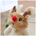 Jenna Fur Sleeping Eye Mask for Insomnia, Meditation, Puffy Eyes and Dark Circles Deer Red thumbnail