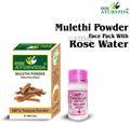 Vedic Ayurveda Combo pack of Mulethi Powder Face Pack & Rose water (60ml) thumbnail