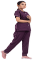 Agarwals Nurse Uniform Softn Comfy Pure Viscose Cotton Wine XXL thumbnail