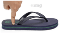 Ortho + Rest Unisex Hawaii Chappal Orthopedic Comfort, Bathroom Rubber Flip-Flops Navyblue 10 thumbnail