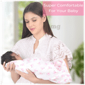 Polka Tots Muslin Cotton Swaddles Flamingo Fingers & Bloomy Bear White thumbnail