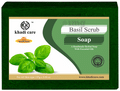 Khadi Care Combo Pack of Herbal Basil Scrub Soap & Mint Soap (125gm Each) thumbnail