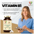 Nutraliebe Benfotiamine 300mg Fat Soluble Vitamin B1 Capsule thumbnail