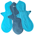 SochGreen Reusable Cloth Pads with Zorb Large Blue & Grey thumbnail