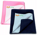 Oyo Baby Waterproof Bed Protector Dry Sheet Gifts Pack Large Dark Blue & Pink thumbnail