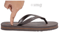Ortho + Rest Unisex Hawaii Chappal Orthopedic Comfort, Bathroom Rubber Flip-Flops Brown 5 thumbnail