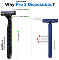 LetsShave Pro 2 Plus Disposable Shaving Razor thumbnail
