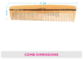 Vega HMWC 02 Classic Wooden Hair Comb Handmade for Men and Women thumbnail