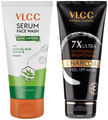 Combo Pack of VLCC Anti Defense Neem Serum Face Wash (100ml) and 7X Ultra Charcoal Peel Off Mask (100gm) thumbnail