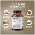 Vedapulse Lion's Mane Mushroom 1200mg Veg Capsule thumbnail