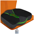 Trajectory Advance Ergonomic Orthopedic Memory Foam Chair Cushions for Sitting for Office Chair & Wheelchair Black thumbnail